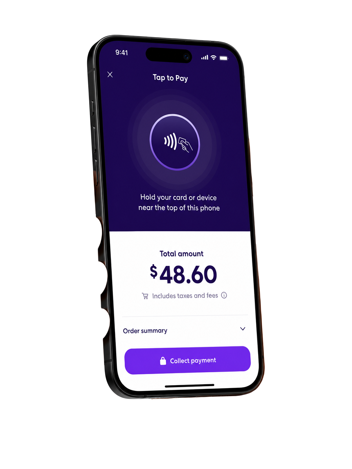 Smartphone showing a mobile payment screen